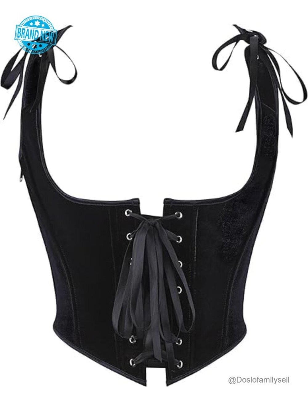 Renaissance Lace Up Overbust Velvet Corset Bustier Bodice